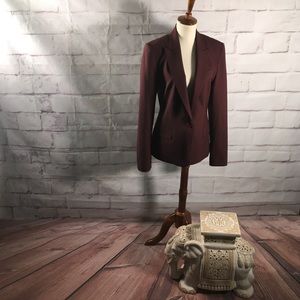 Theory Gabe B2 Blazer Jacket in Merlot Red